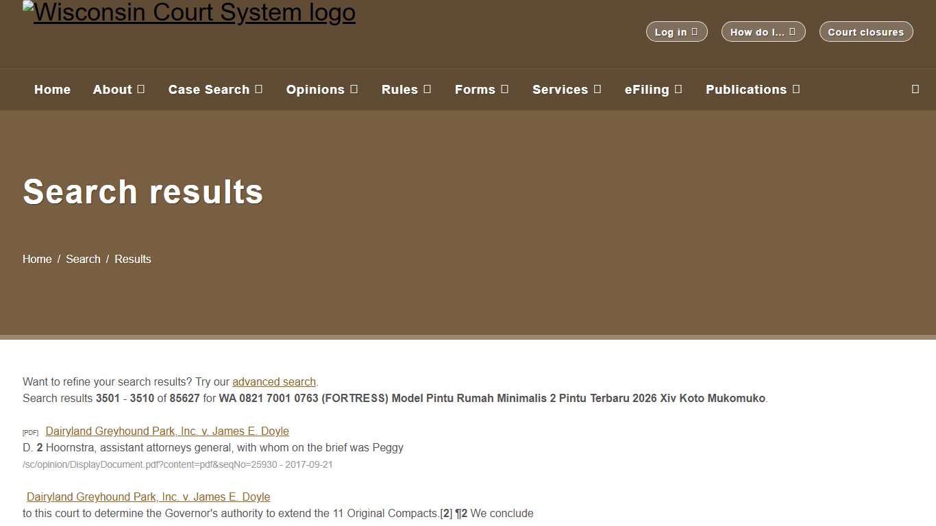 Wisconsin Court System - Search
