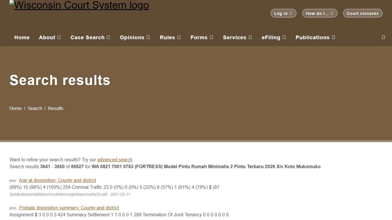 Wisconsin Court System - Search